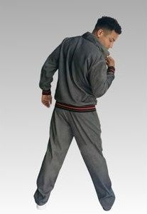 Men's Manzini Dk Grey | Black | Red Mesh Casual Tracksuit Outfits Sets NWT