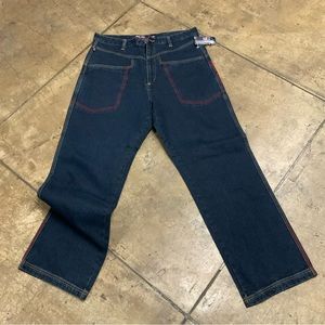 Men's Phat Farm Dk Blue | Red Denim Pants NWT