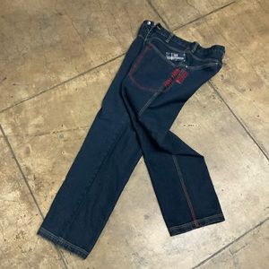 Men's Phat Farm Dk Blue | Red Denim Pants NWT