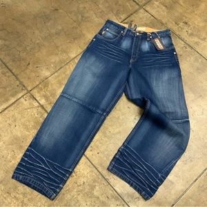 Men's Phat Farm Dk Blue Washed Denim Pants NWT