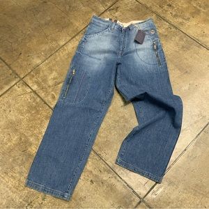 Men's Phat Farm Mid Blue Sandblast Denim Pants NWT