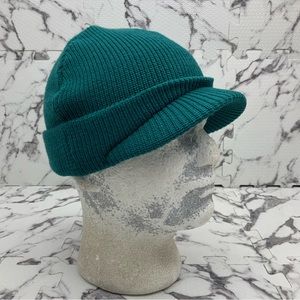 Men's Kangol Sliced Peak Teal Casual Beanies NWT