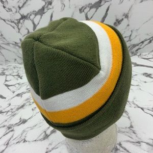 Men's Kangol Dual Stripe Olive Green | White | Yellow Casual Beanies NWT