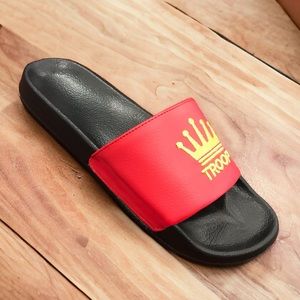 Men’s Troop Crown Slide Red | Black Flip Flops NWT