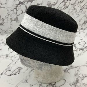 Men's Kangol Bermuda Stripe Black | White Casual Bucket Hats NWT