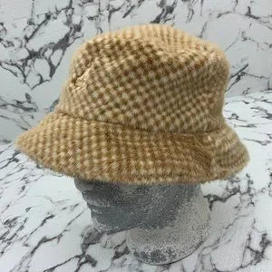 Men's Kangol Lahinch Brown | Cream Faux Fur Bucket Hat NWT