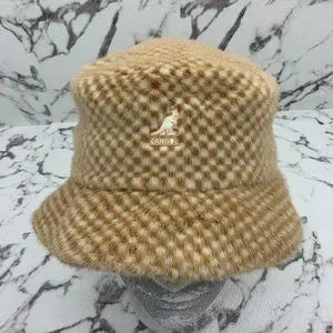 Men's Kangol Lahinch Brown | Cream Faux Fur Bucket Hat NWT