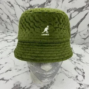 Men's Kangol Olive Green Dash Quilted Bin w/Ear Flaps Bucket Hat NWT