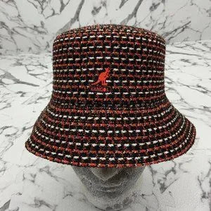 Men's Kangol Maze Jacquard Black | Red | White Casual Bucket Hats NWT