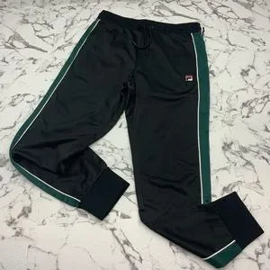 Men’s Fila Black | Green | White Pipping Casual Tracksuits Outfits Sets NWT