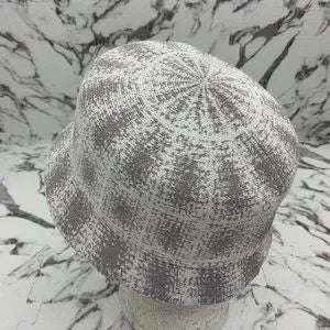 Men's Kangol Grey | White Grunge Plaid Bin Bucket Hat NWT