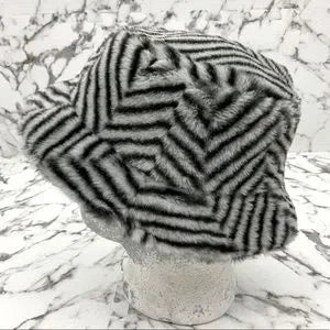 Men's Kangol Grey | Black Faux Fur Bucket Hat NWT