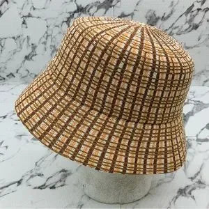 Men's Kangol Prep Plaid Gardenia | Wheat | Rust | Peach Lahinch Bucket Hat NWT