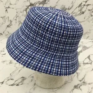 Men's Kangol Prep Plaid Navy | White | Sky Blue Lahinch Bucket Hat NWT