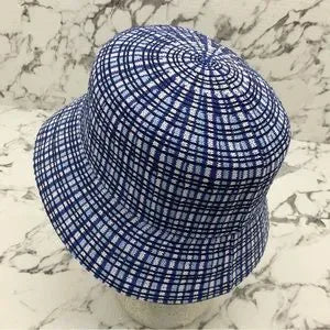 Men's Kangol Prep Plaid Navy | White | Sky Blue Lahinch Bucket Hat NWT