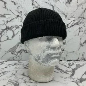 Men's Kangol Black Cardinal 2 Way Cuff Pull On Casual Beanies NWT