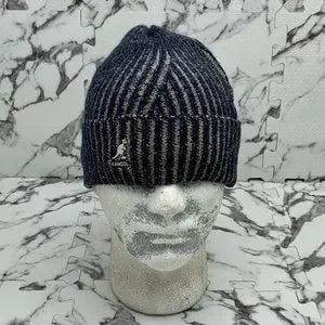 Men's Kangol Cuff Pull On Navy | White Casual Beanies NWT