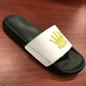 Men’s Troop Black | White | Gold Crown Slide NWT