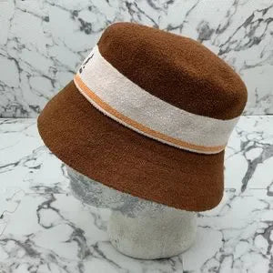 Men's Kangol Bermuda Stripe Brown | Bone | Peach Casual Bucket Hats NWT