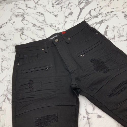 Men's Fashion Jet Black Denim Short