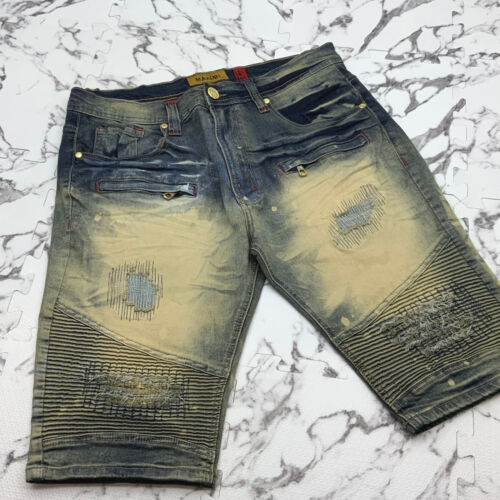 Men’s Fashion Dark Blue Vintage Denim Shorts