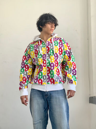 Men's Gino Green Global White | Multicolor All Over Hoodie