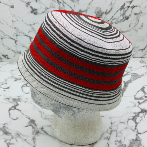 Kangol Digital Stripes Bin White Red Gray Bucket Hat