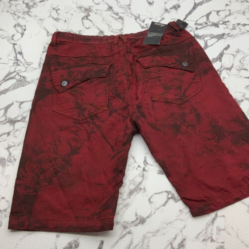 Men's Burgundy Fashion Denim Short