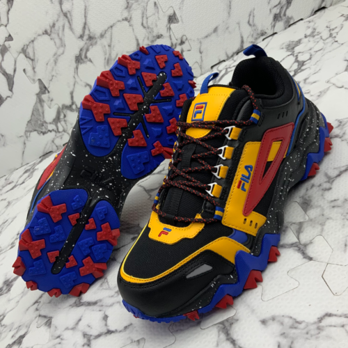 Men's Fila Oakmont Tr Black | Yellow | Red | Royal Blue Sneakers