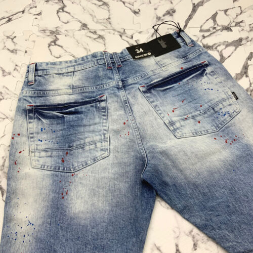 Men's Fashion Medium Sandblast Ripped Denim Shorts