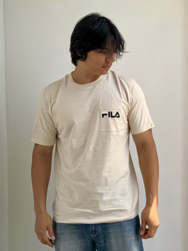 Men's Fila Natural Black White Short Sleeve Tee Shirt