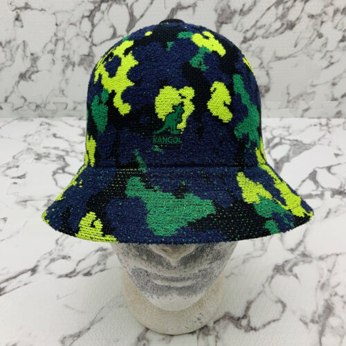 Kangol Nature Camo Navy Green Black Lime Casual Bucket