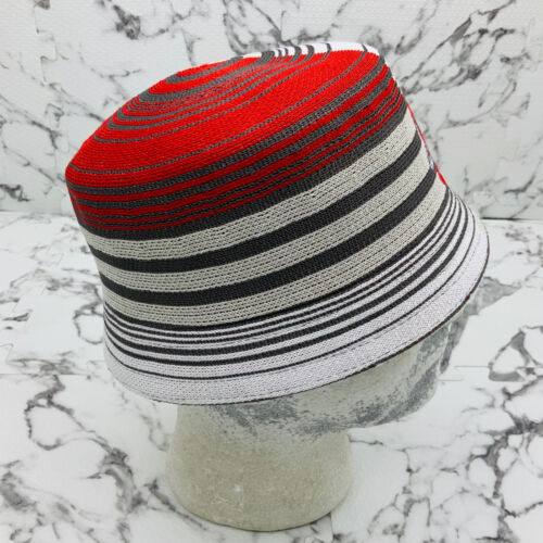 Kangol Digital Stripes Bin White Red Gray Bucket Hat