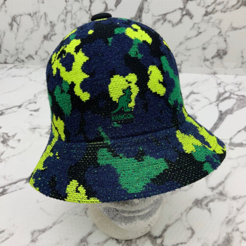 Kangol Nature Camo Navy Green Black Lime Casual Bucket