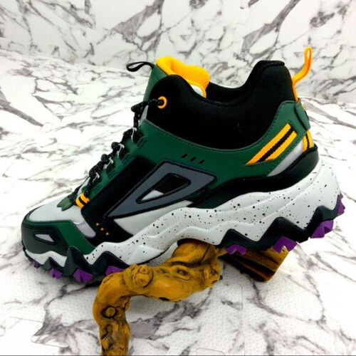 Men's Fila Oakmont Tr Mid Green | Black | Grey | Yellow Sneakers