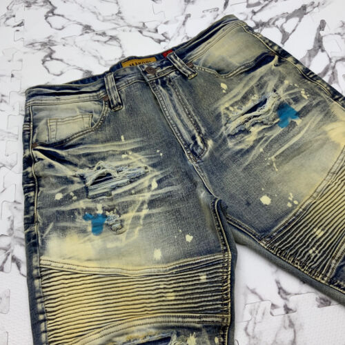 Men’s Fashion Dirty Vintage Ripped Denim Shorts