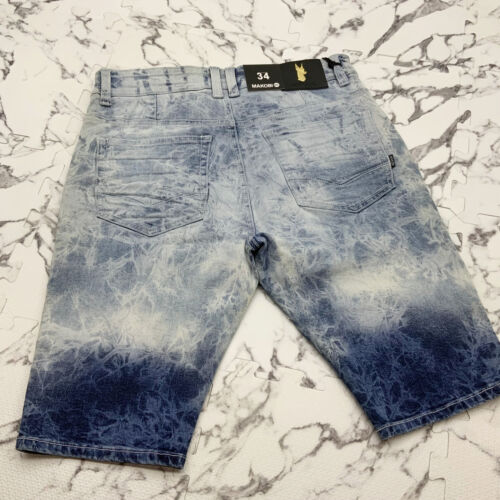 Men's Fashion Blue Washed Denim Short