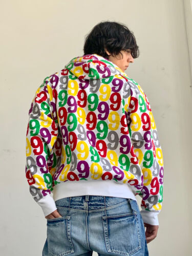 Men's Gino Green Global White | Multicolor All Over Hoodie