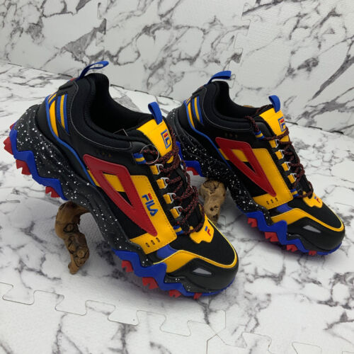 Men's Fila Oakmont Tr Black | Yellow | Red | Royal Blue Sneakers