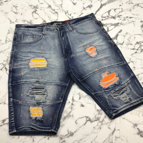 Men's Fashion Dk Blue Blast Denim Shorts