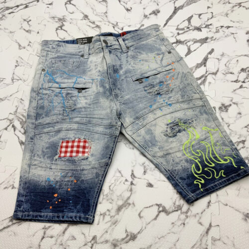 Men's Fashion Blue Washed Denim Short