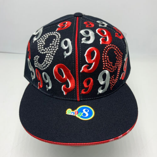 Gino Green Global Black Red Gray Studded 59FIFTY Hat