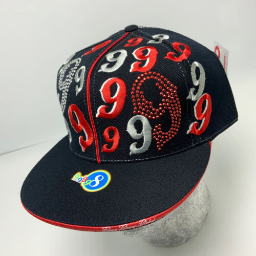 Gino Green Global Black Red Gray Studded 59FIFTY Hat