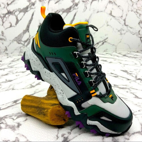 Men's Fila Oakmont Tr Mid Green | Black | Grey | Yellow Sneakers