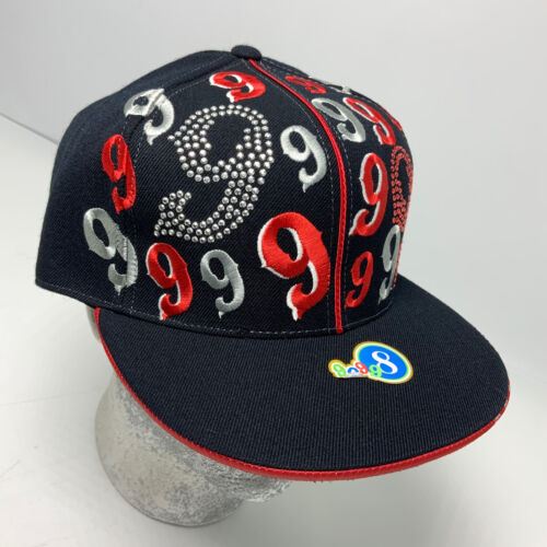 Gino Green Global Black Red Gray Studded 59FIFTY Hat