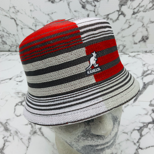 Kangol Digital Stripes Bin White Red Gray Bucket Hat