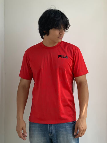 Men's Fila Red Black Short Sleeve Tee Shirt