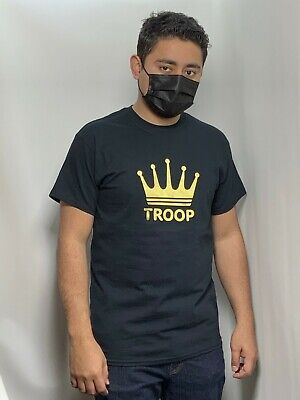 Men's Troop Crown Black Short Sleeve T-Shirt.