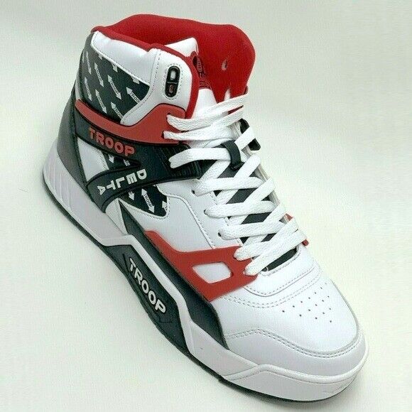 Men's Troop Delta White Black Red Fashion Sneakers