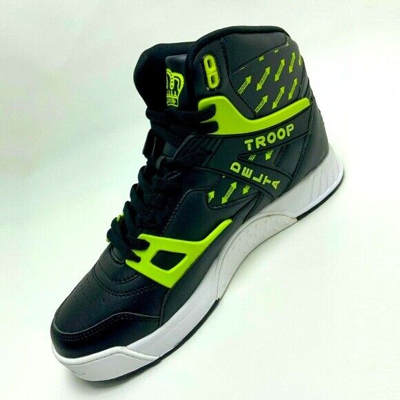 Men's Troop Delta Black White Lime Fashion Sneakers